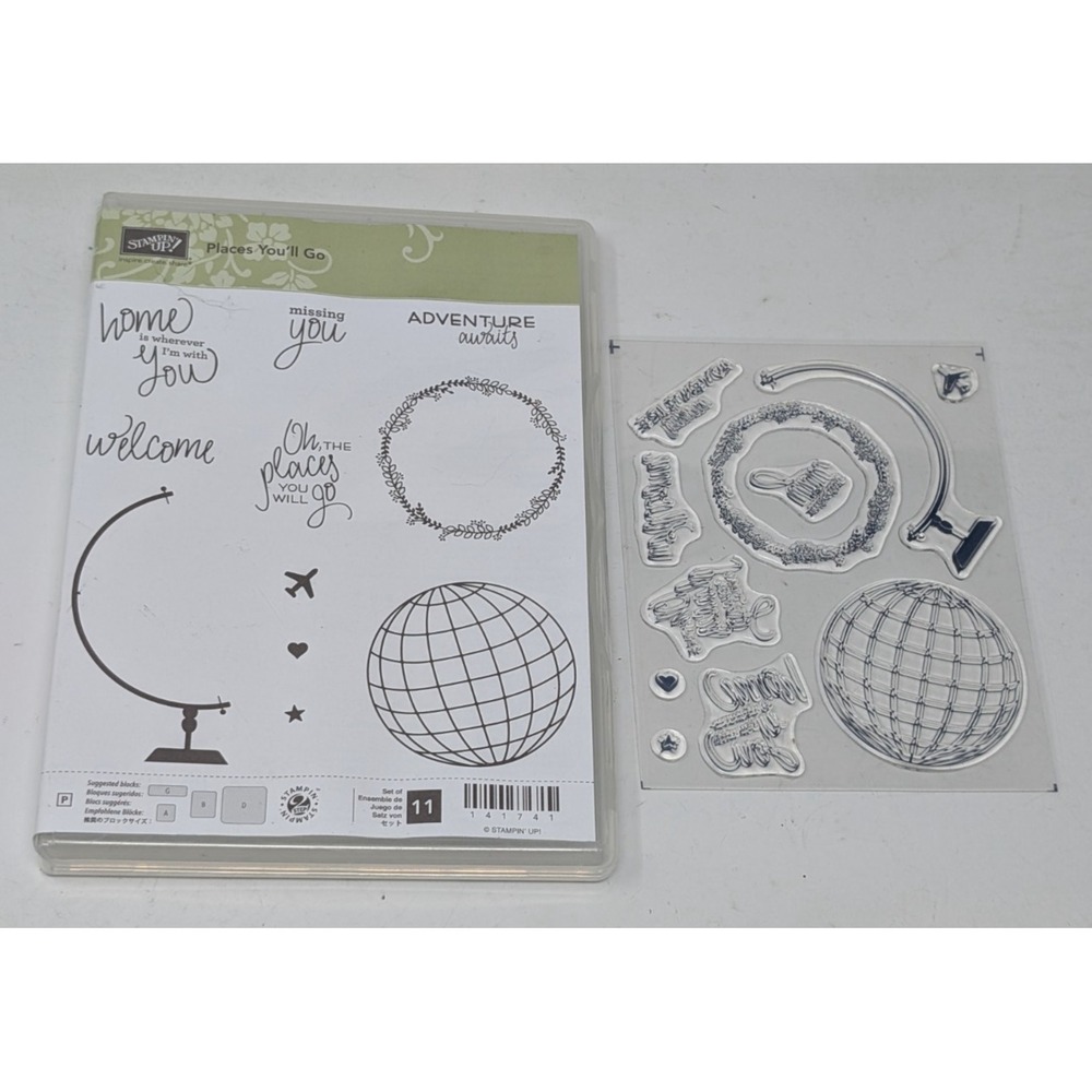 Stampin' Up! PLACES YOU'LL GO (11) Stamps Set- Used/Retired